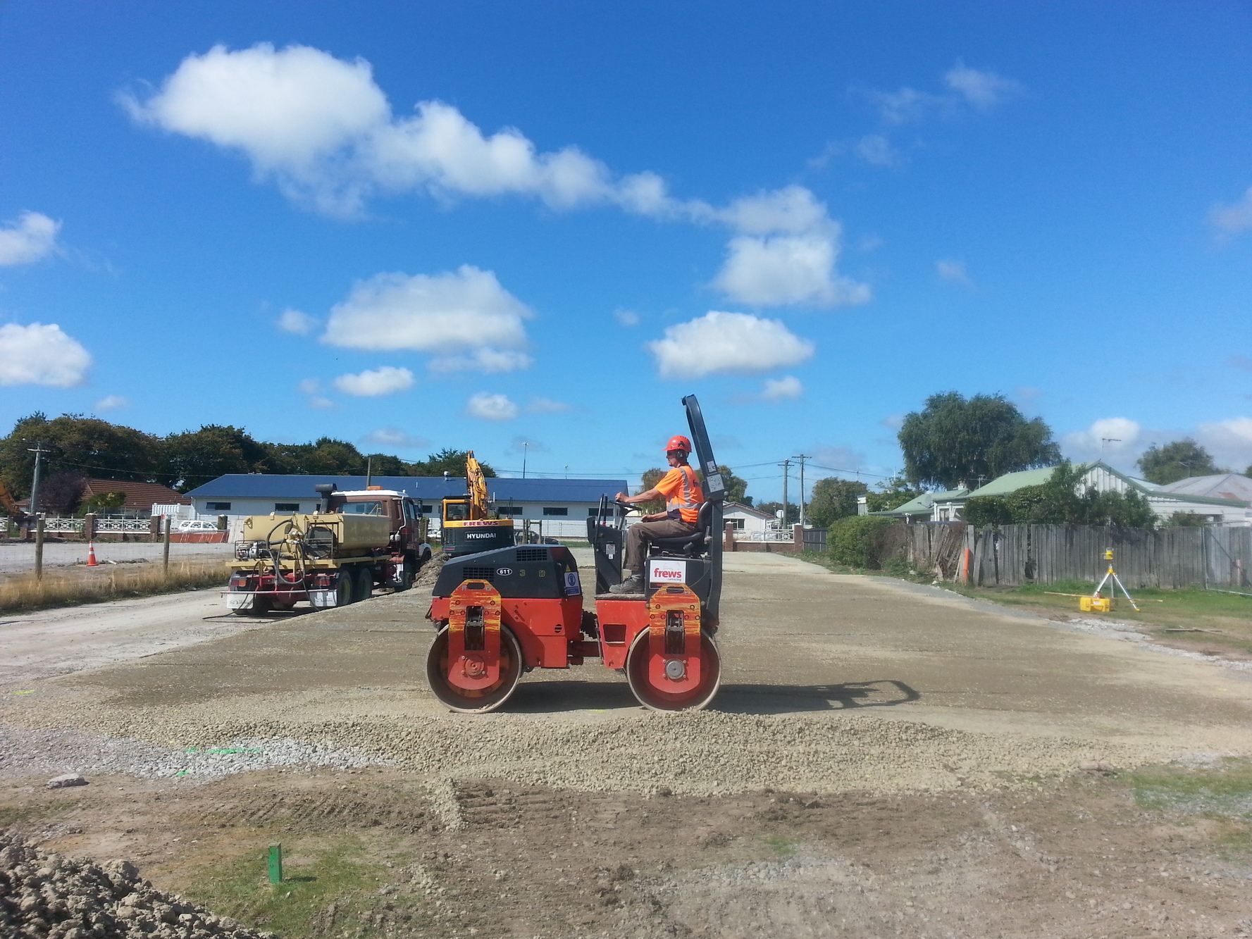 Earthworks compaction on site