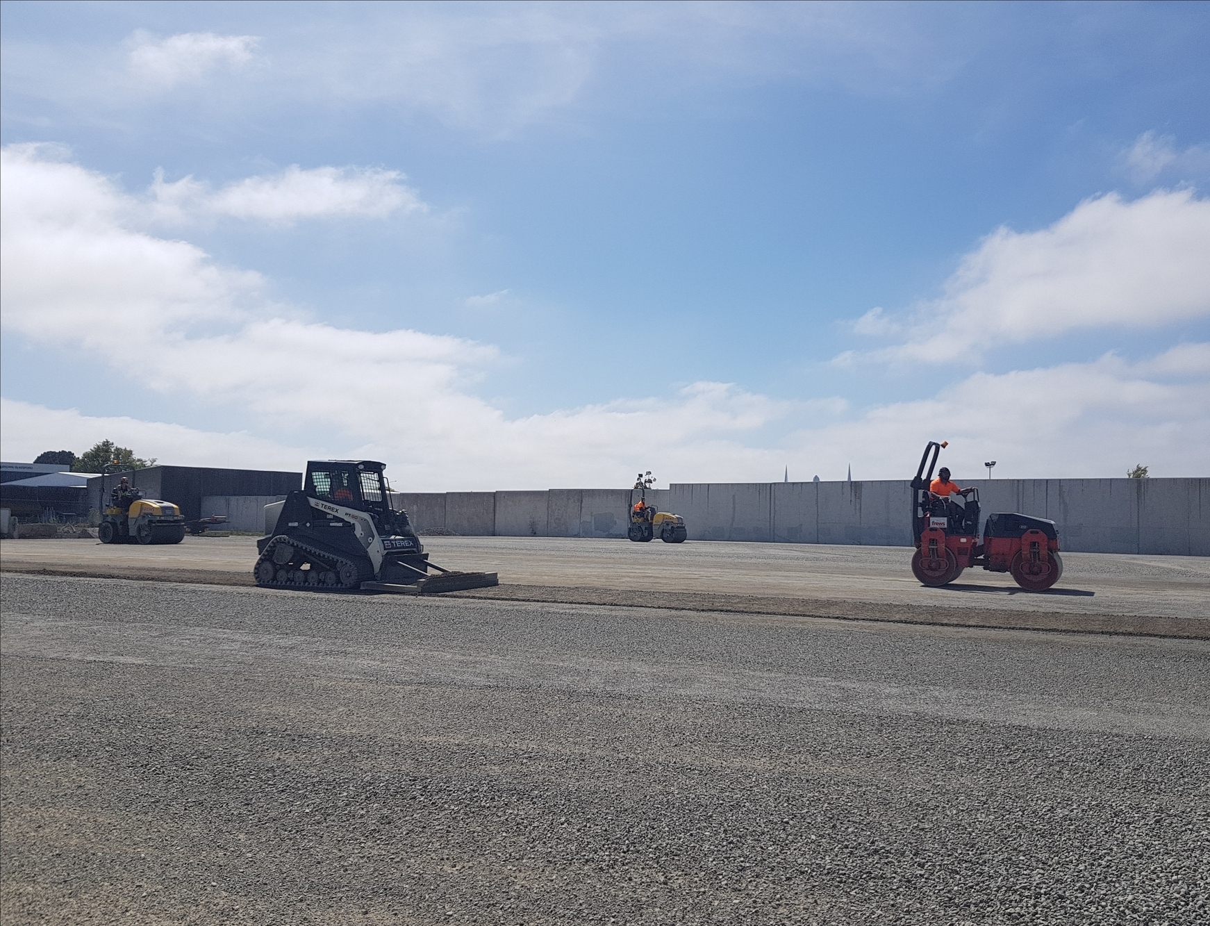Civil site compaction works
